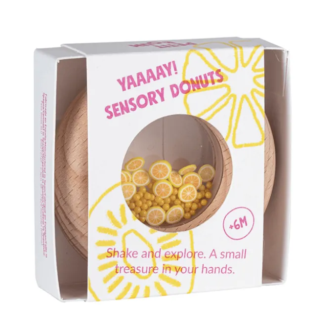 Sensorischer Donut, 7 cm - Zitronen
