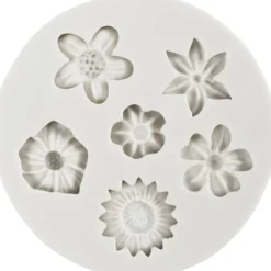 Silikonformen - Blümchen, 6 Motive