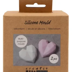 Silikonformen - Geschliffene Herzen, 2 Stk.