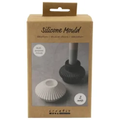 Silikonform – Gerillte Kerzenhalter, 2 stk