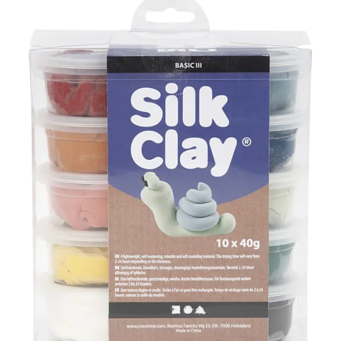 Silk Clay - Naturfarben, 10 x 40 g