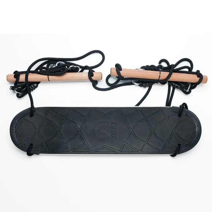 Skateboard-Schaukel (schwarzes Seil)