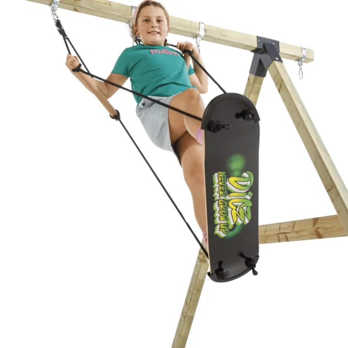 Skateboard-Schaukel (schwarzes Seil)