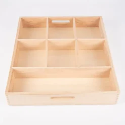 Sortierkasten aus Holz, 7 Fächer