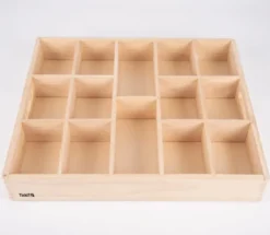 Sortierkasten aus Holz, 14 Fächer