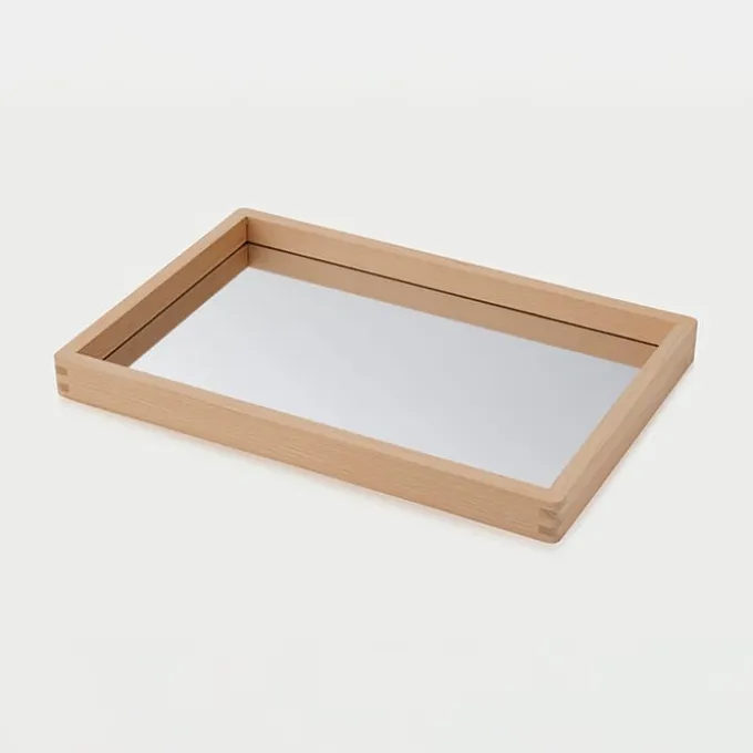 Spiegeltablett aus Holz - klein