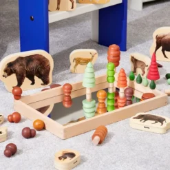 Spiegeltablett aus Holz - klein
