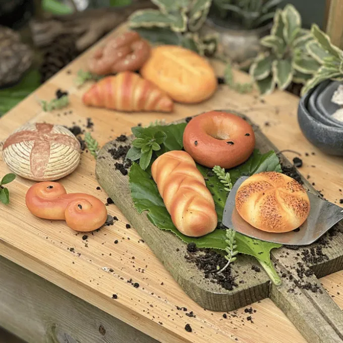 Spielessen aus Stein – Brot & Gebäck, 8 Stk.