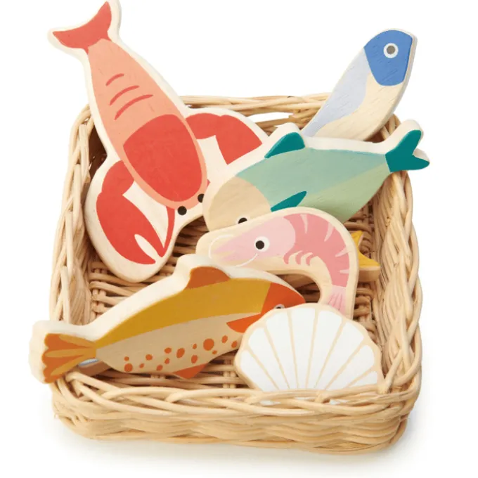 Spielessen - Fischkorb m. Meeresfrüchten, 7 Teile