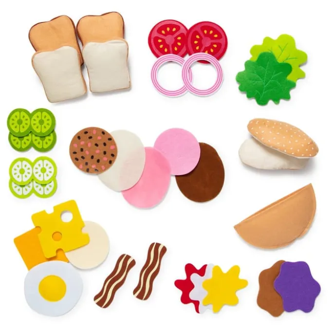Spielessen - Sandwich aus Filz - 33 Teile
