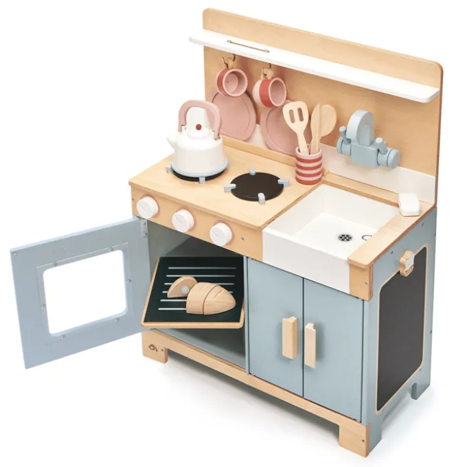 Spielküche aus Holz, 16 Teile