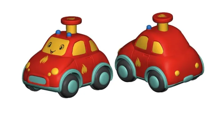 Spielzeugauto mit Fahrknopf (zufällige Farbe)