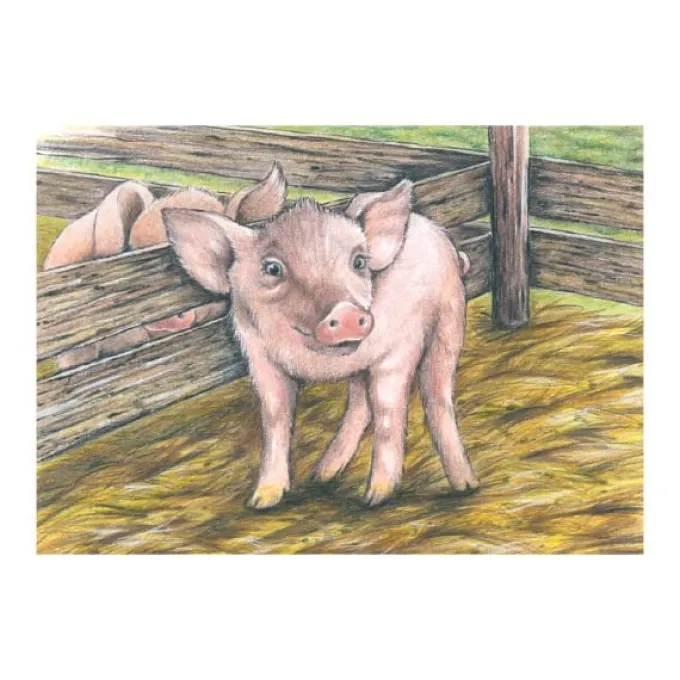 Stapelpuzzlespiel - Bauernhoftiere, 9 Würfel