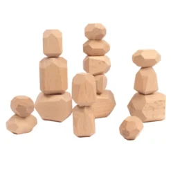 Stapelsteine aus Holz, natur - 16 Stk.