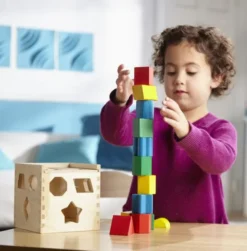 Steckkasten mit geometrischen Klötzen