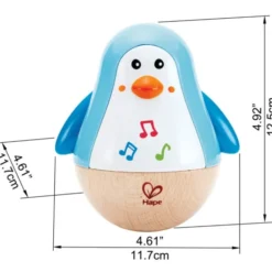 Stehauffigur Pinguin - mit Ton