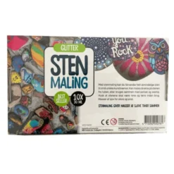 Steine bemalen - Glitzerfarben 10 x 30 ml