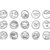 Stempelset - Smiley 15 Stk.