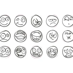 Stempelset - Smiley 15 Stk.