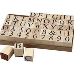 Stempelset - Zahlen und Buchstaben, 45 Stk.