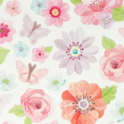 Stickerbogen "Rosa Blumen" - 1 Stk.