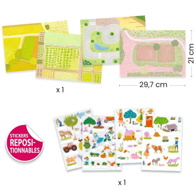 Sticker-Spiel 3D - Landleben