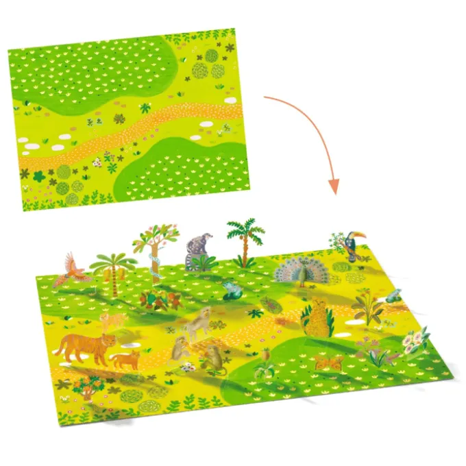 Sticker-Spiel 3D - Tiere