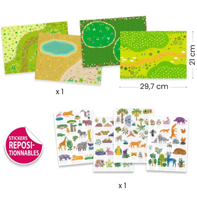 Sticker-Spiel 3D - Tiere