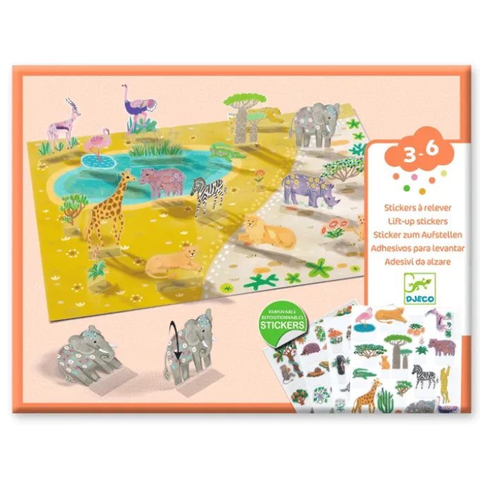 Sticker-Spiel 3D - Tiere