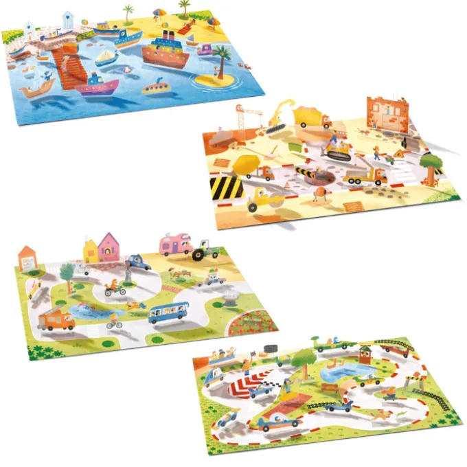 Sticker-Spiel 3D - Transport