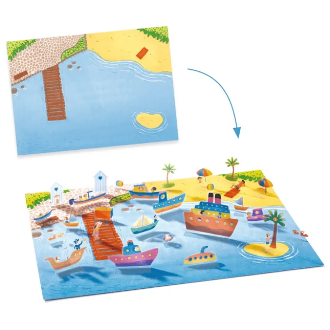 Sticker-Spiel 3D - Transport
