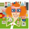 Sticker-Spiel – Gesichter