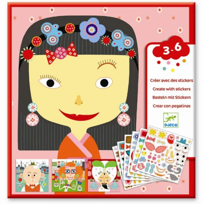 Sticker-Spiel – Gesichter