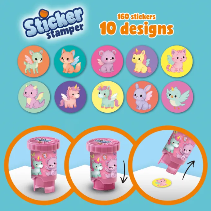Sticker-Stempel – Fantasietiere