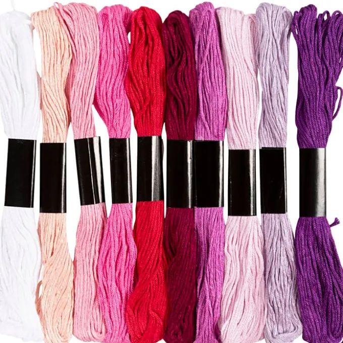Stickgarn - Lila & Pink, 10 x 8 Meter