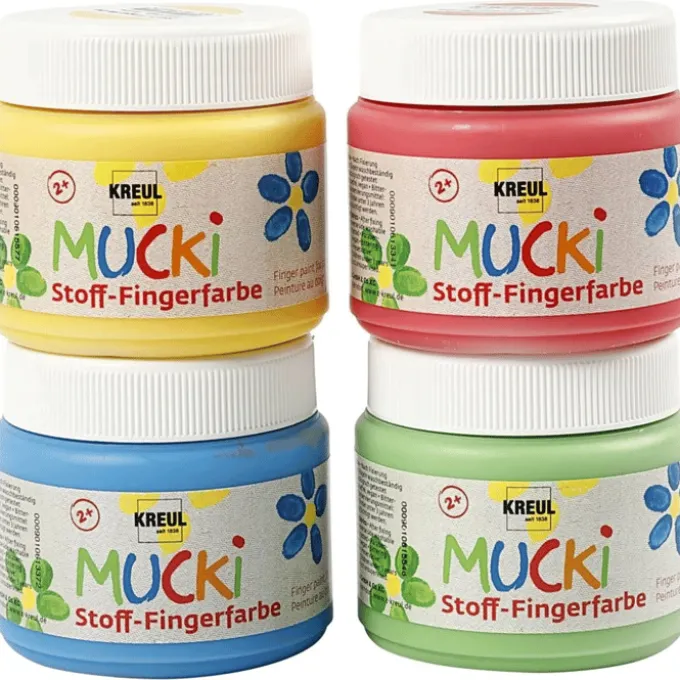 Stoff-Fingerfarben - 4 Stk. je 150 ml