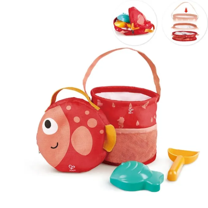 Strandset mit Tasche und Pop-Up-Eimer - 4 Teile