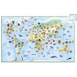 Suchpuzzle mit 100 Teilen – Tiere der Welt