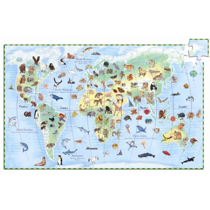 Suchpuzzle mit 100 Teilen – Tiere der Welt