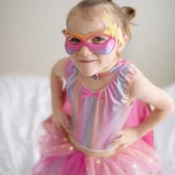 Superheldenkostüm - pink (4-6 Jahre)