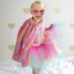 Superheldenkostüm - pink (4-6 Jahre)