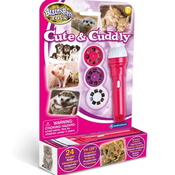 Taschenlampe mit Dias - kuschelige Tiere