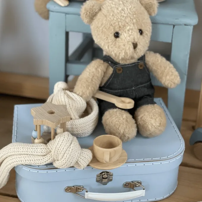 Teddybär Morris - ink. Koffer mit Kleidung
