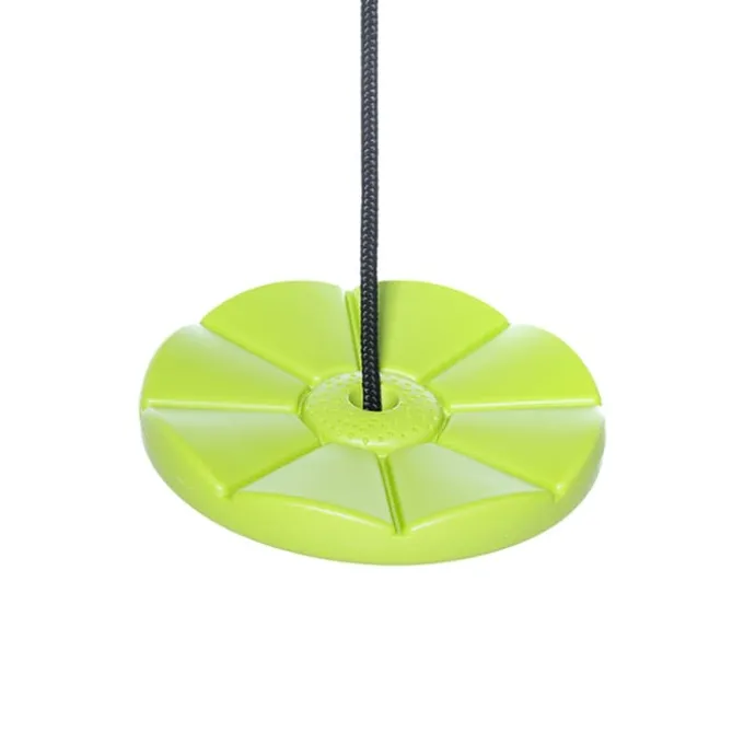 Tellerschaukel - lime (schwarzes Seil)