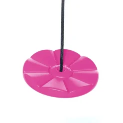 Tellerschaukel - pink (schwarzes Seil)