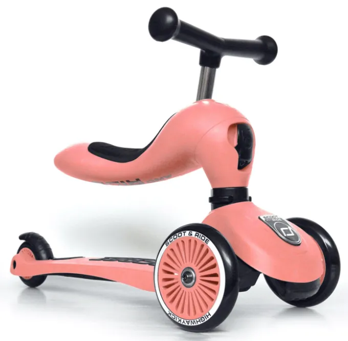 Tretroller/Laufradkombi - Highwaykick 1, Peach