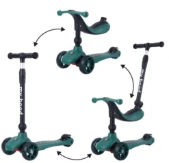 Tretroller / Laufradkombi - Kick'n'Ride, grün