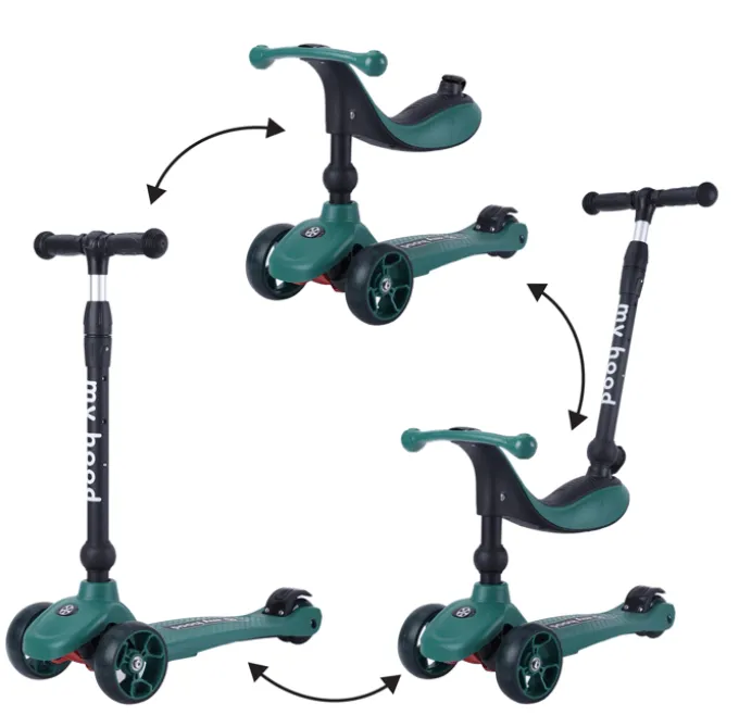 Tretroller / Laufradkombi - Kick'n'Ride, grün