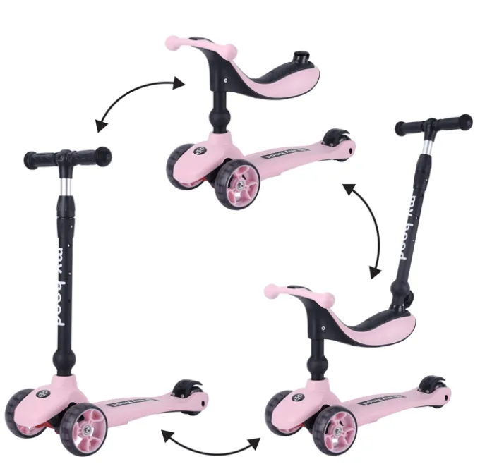 Tretroller / Laufradkombi - Kick'n'Ride, rosa