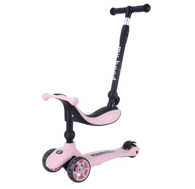 Tretroller / Laufradkombi - Kick'n'Ride, rosa